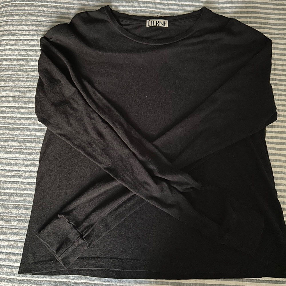 Éterne - LONG SLEEVE BOYFRIEND T-SHIRT BLACK